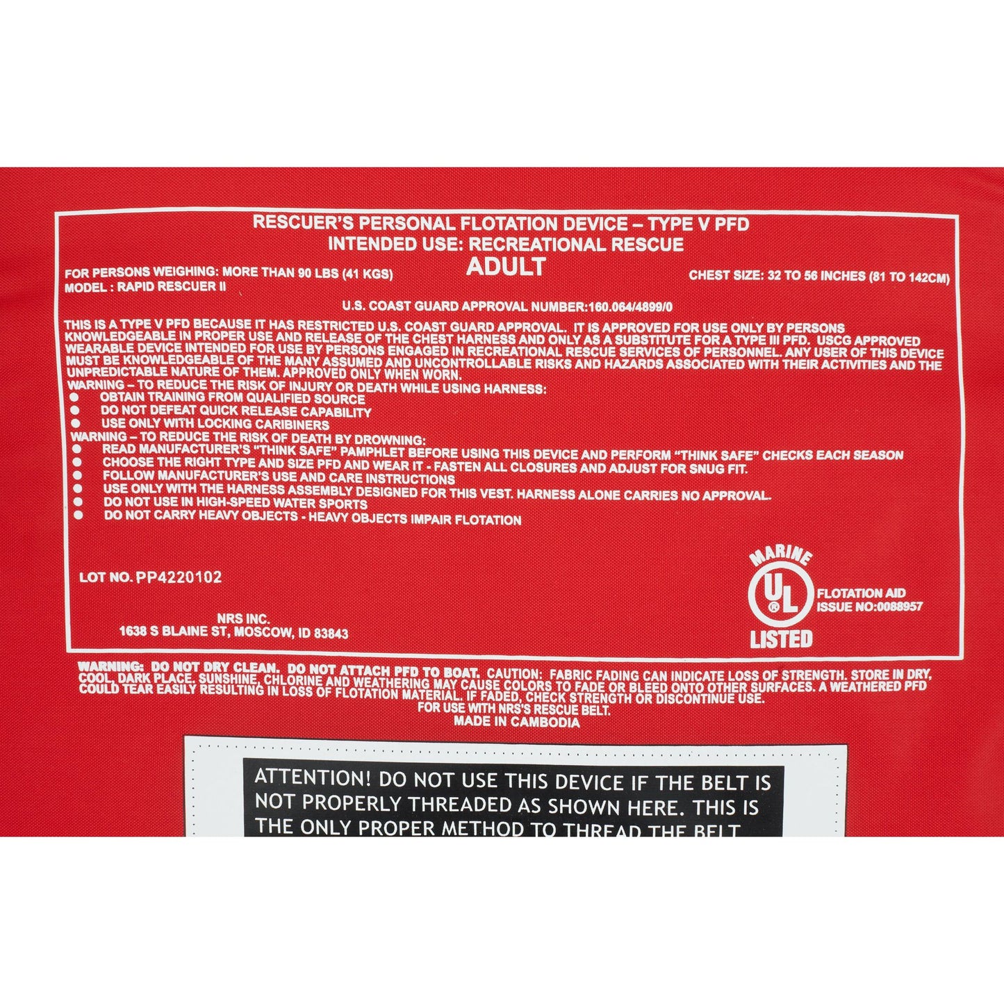 NRS Rapid Rescuer PFD