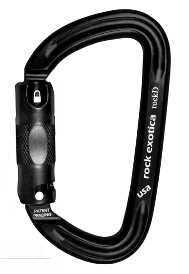 rockD Auto-Lock Carabiner Black