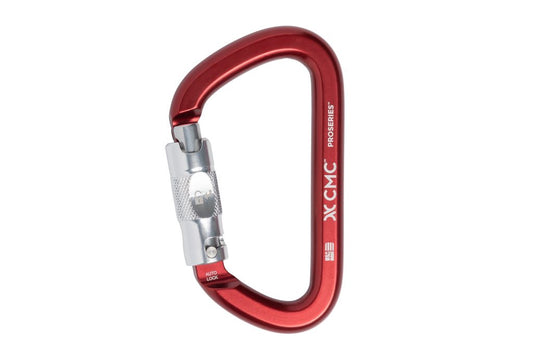 PROSERIES™ Locking D Carabiners Auto Lock Red
